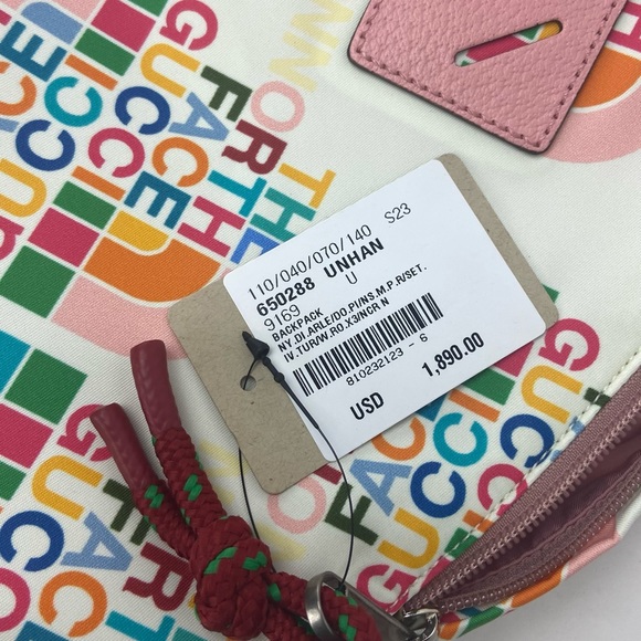Gucci x The North Face Backpack, Pink/White, 650288, NWT - Picture 10 of 13